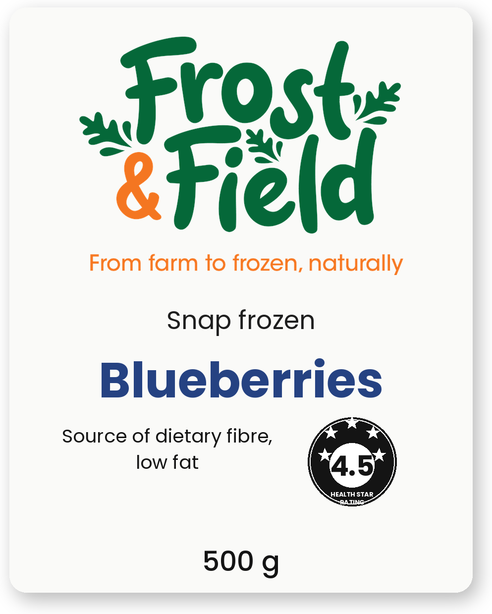 Frost & Field Blueberries, 500g (coming soon)